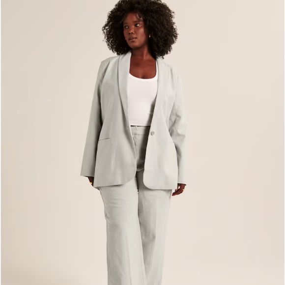 Abercrombie & Fitch Linen-Blend Shawl Collar Blazer – Size M - Picture 5 of 7